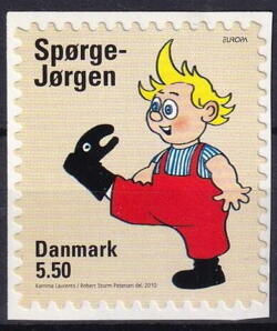 AFA 1628bE takket 10 Fra frimærkehæfte STEMPLET DANMARK