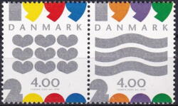 AFA 1232-1233 DANMARK STEMPLET