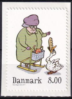 AFA 1683a fra frimærkehæfte STEMPLET DANMARK