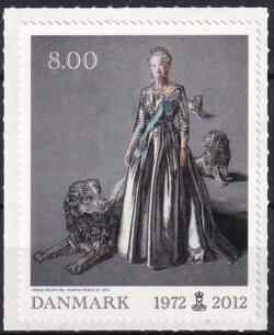 AFA 1694 8 kr. Dronning i 40 år.