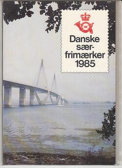 1985 særfrimærker ÅRSMAPPE DANMARK PÅLYDENDE 85 KR