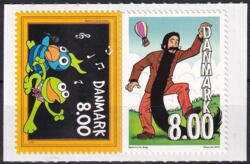 AFA 1735a-36a PARSTYKKE fra frimærkehæfte STEMPLET DANMARK
