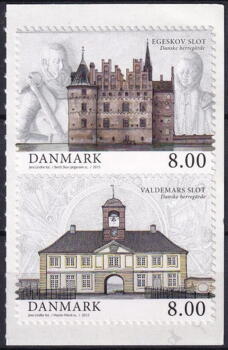 AFA 1738a-39a Parstykke fra frimærkehæfte STEMPLET DANMARK UMULIG AT OPDRIVE!!!!!
