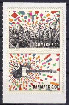 AFA 1745a-46a Parstykke fra frimærkehæfte STEMPLET DANMARK