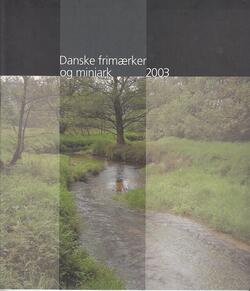 2003 omslag med miniark ÅRSMAPPE DANMARK, MEGET SJÆLDEN!!!!