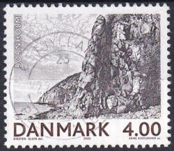 AFA 1315x DANMARK STEMPLET VARIANT FARVEPLET FORNEDEN I HØJRE MARGIN