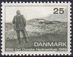 AFA 443x DANMARK POSTFRISK, farveplet over skulder.