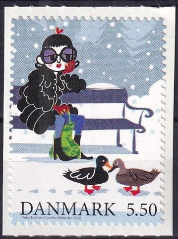 AFA 1636aE Fra frimærkehæfte STEMPLET DANMARK