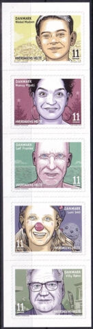 AFA 2043-47 5-stribe POSTFRISK DANMARK