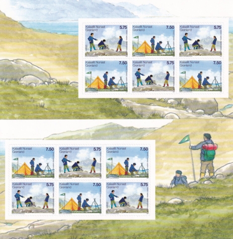 AFA 484E & 485E HÆFTESAMMENTRYK 30 GRØNLAND POSTFRISK