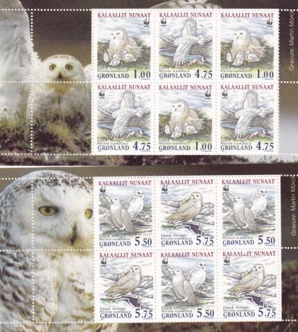AFA 338a-339a HÆFTESAMMENTRYK 17 GRØNLAND POSTFRISK