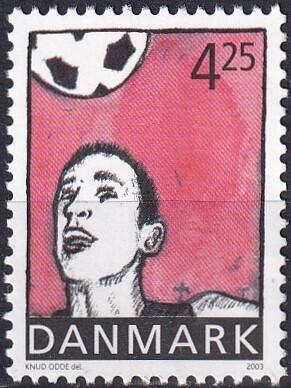 AFA 1342x DANMARK POSTFRISK, blå plet foroven i venstre margin.