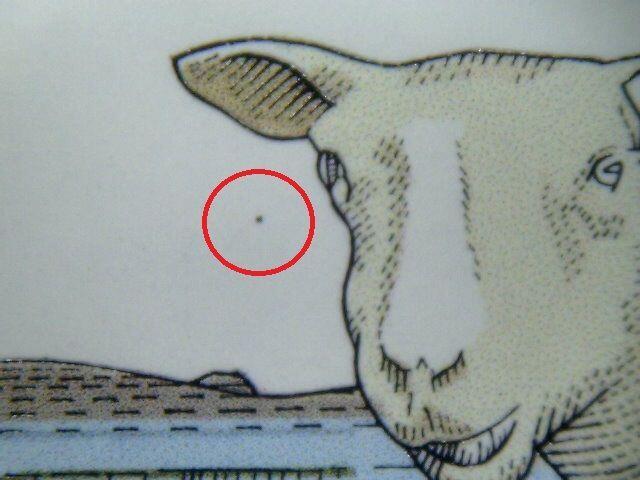 AFA 1809y POSTFRISK DANMARK, sort plet ud for øje