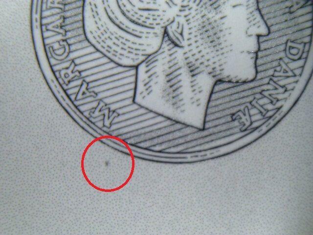 AFA 1814x 7 kr. Fortjensmedalje POSTFRISK DANMARK, sort plet unde ordenen.