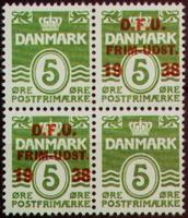 AFA 245 postfrisk 4-BLOK DANMARK Postfrisk