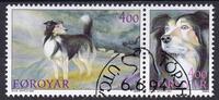AFA 254-55 PARSTYKKE STEMPLET FÆRØERNE