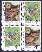 AFA 344-45 4-BLOK ÆGTE STEMPLET FÆRØERNE