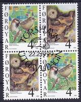 AFA 344-45 4-BLOK STEMPLET FÆRØERNE