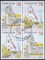 AFA 503-04 4-BLOK ÆGTE STEMPLET FÆRØERNE