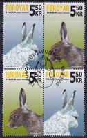 AFA 520-21 4-BLOK STEMPLET FÆRØERNE