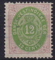 AFA 12a 1. tryk  DANSK VESTINDIEN STEMPLET