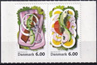 AFA 1702a-01a Parstykke fra frimærkehæfte STEMPLET DANMARK