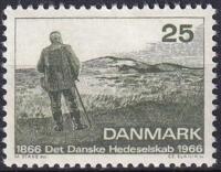 AFA 443x DANMARK POSTFRISK, farveplet over skulder.