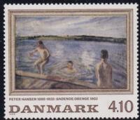AFA 921x DANMARK POSTFRISK, langbølget streg forneden til venstre for PETER